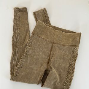 Aerie Green Ribbed Leggings